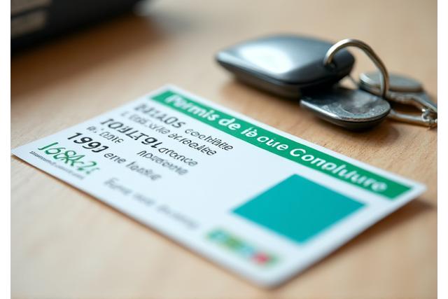 Permis de conduire français posé sur une table avec quelques clés, symbolisant le processus administratif.