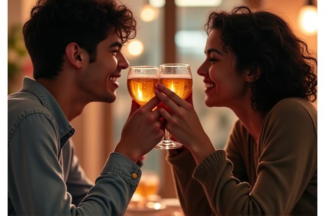 Deux personnes se faisant la bise, symbole de l'étiquette sociale française.